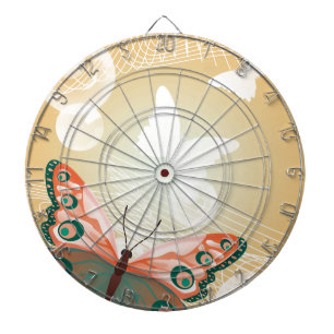 Aloha Hawaiian Butterfly Wedding Love Art Destiny Dartboard With Darts