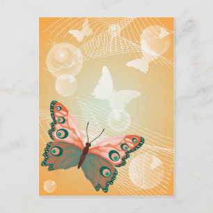 Aloha Hawaiian Butterfly Wedding Love Art Destiny Postcard