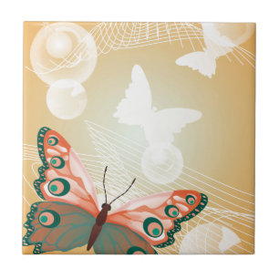 Aloha Hawaiian Butterfly Wedding Love Art Destiny Tile