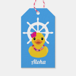 Aloha Hawaiian Cruise Duck Duckie Ducky Hunt Gift Tags