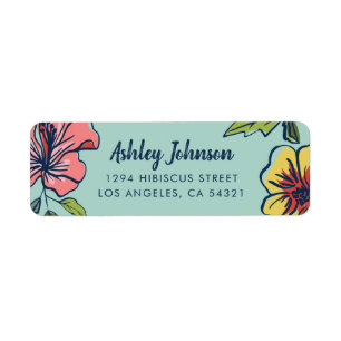 Aloha Hawaiian Flowers Label