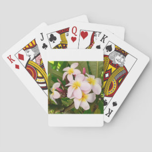Aloha Hawaiian Frangipani Blossoms Bridal Shower Poker Cards