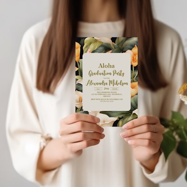 Aloha Hawaiian Graduation Invitation (Creator Uploaded)