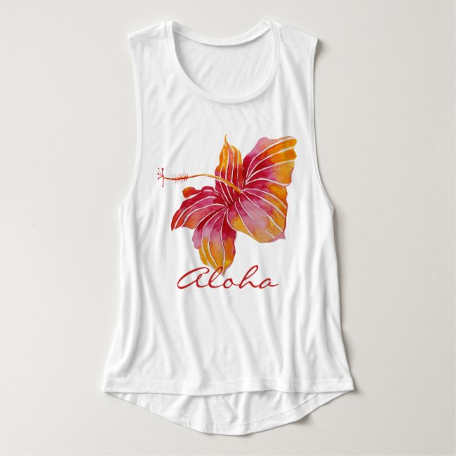 Aloha | Hawaiian Hibiscus Flower Tank Top
