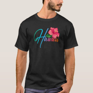 Aloha Hawaiian Hibiscus Flowers Hawaii Beach Luau T-Shirt