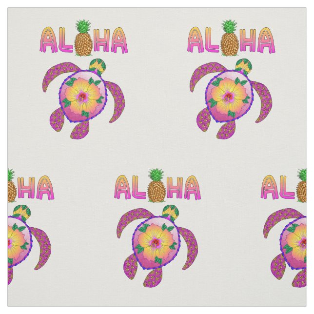 Aloha Hawaiian Honu Turtle Fabric (Swatch)