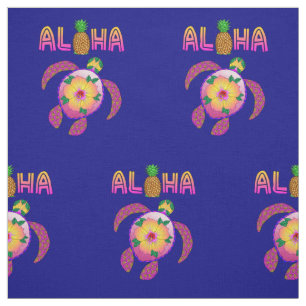 Aloha Hawaiian Honu Turtle Fabric