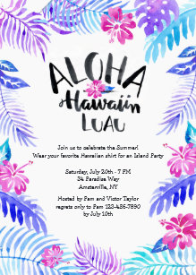 aloha invitations zazzle