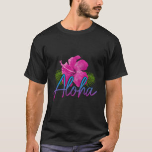 Aloha Hawaiian Islands Hawaii Surf Hibiscus Flower T-Shirt