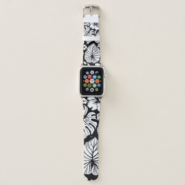Aloha Hawaiian Shirt Seamless Background Pattern.  Apple Watch Band (Front)