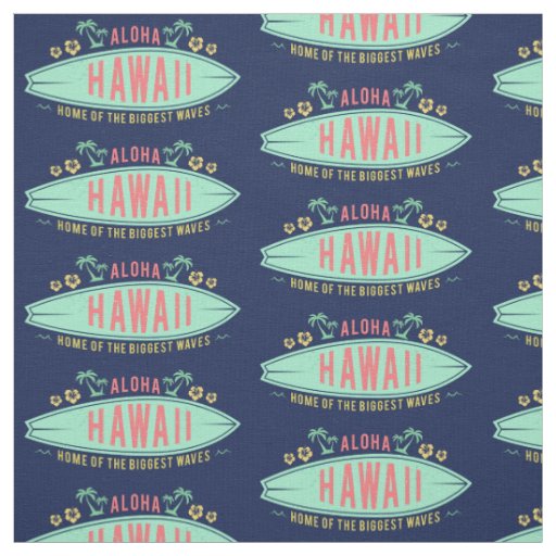 Aloha Hawaiian Surfer custom fabric