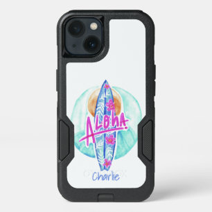 Aloha Hawaiian Surfer custom name phone cases