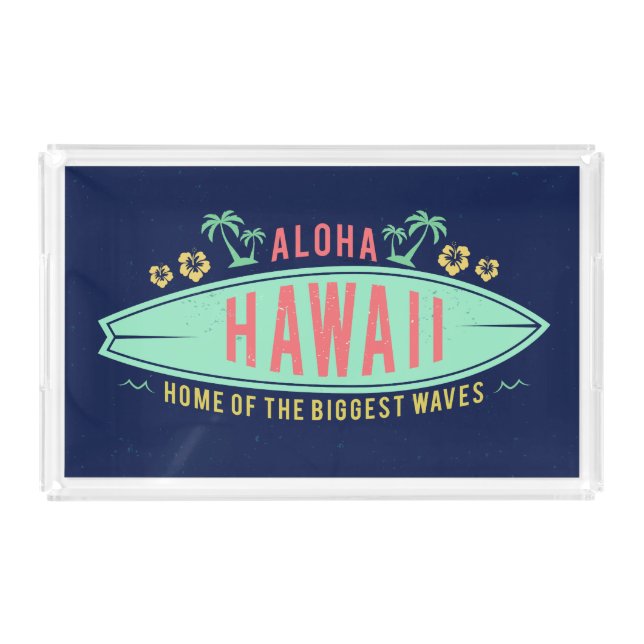 Aloha Hawaiian Surfer serving trays (Front)