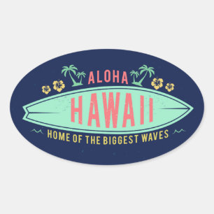 Aloha Hawaiian Surfer stickers