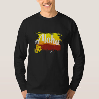 Aloha Hawaiian Tiki Retro Vintage Maui Ohana Premi T-Shirt