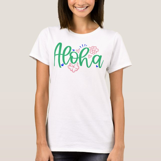 Aloha Hawaiian Vibes Summer Shirt for Women (Front)