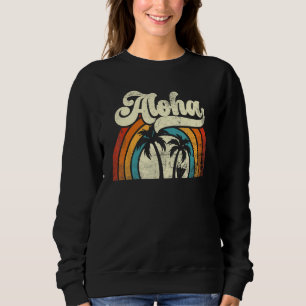 Aloha Hawaiian Vintage Sunset Summer Retro Hawaii Sweatshirt