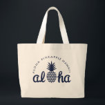 aloha(heart)016 large tote bag<br><div class="desc">アロハパイナップル(heart)
pineapplとaloha、hawaiiがテーマです。</div>