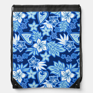 Aloha Heart Hawaiian Hibiscus Tropical Beach Bag