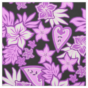 Aloha Heart Hawaiian Hibiscus Tropical Fabric