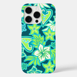 Aloha Heart Hawaiian Hibiscus Tropical Teal iPhone 16 Pro Case