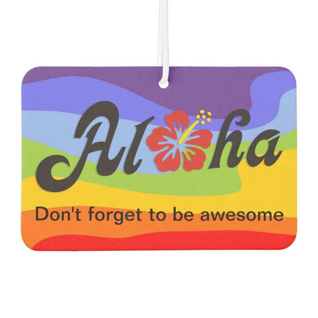 Aloha Hibiscus - flat Hawaii design + your ideas Air Freshener (Front)