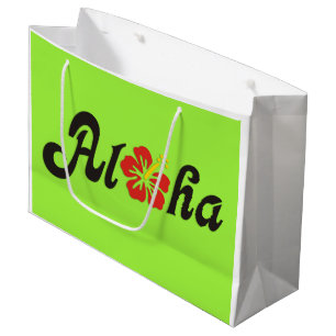 Aloha Hibiscus - flat Hawaii design + your ideas Large Gift Bag