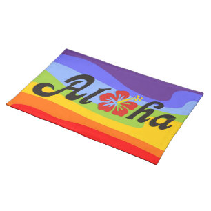 Aloha Hibiscus - flat Hawaii design + your ideas Placemat
