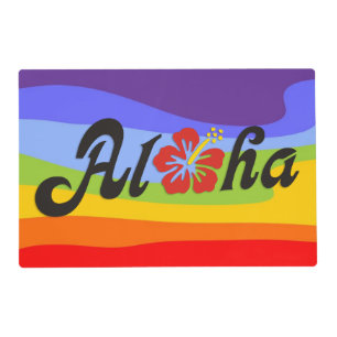 Aloha Hibiscus - flat Hawaii design + your ideas Placemat