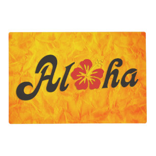 Aloha Hibiscus - flat Hawaii design + your ideas Placemat
