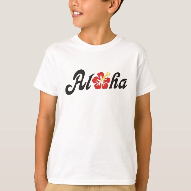 Aloha Hibiscus - flat Hawaii design + your ideas T-Shirt (Front)