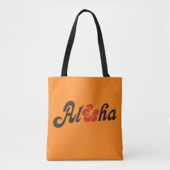 Aloha Hibiscus - Flat Hawaii Design   Your Ideas Tote Bag by SpiritEnergyToGo at Zazzle