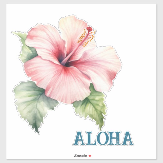 Aloha Hibiscus Flower Sticker (Sheet)