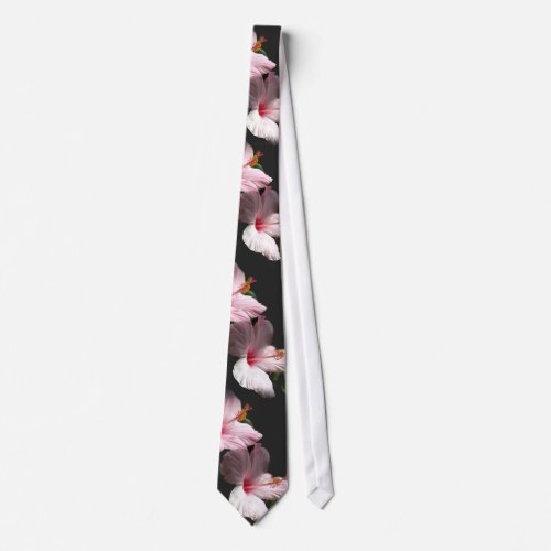 Aloha Hibiscus Pink Duo Wedding Neck Tie