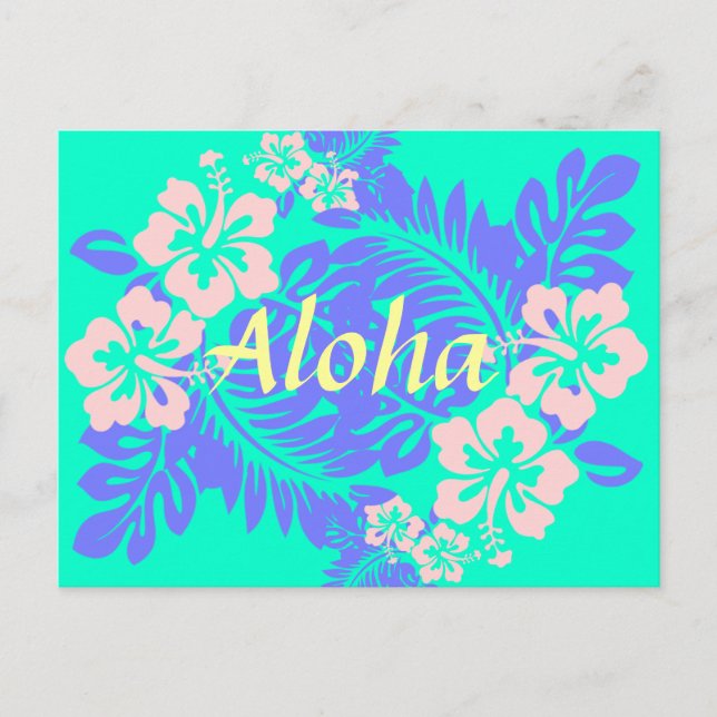 Aloha hibiscus postcard (Front)