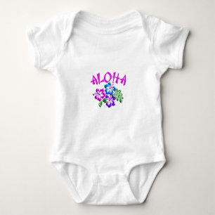 Aloha Hibiscus T-Shirt Logo Baby Bodysuit
