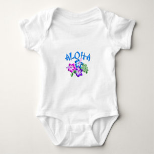Aloha Hibiscus T-Shirt Logo Baby Bodysuit