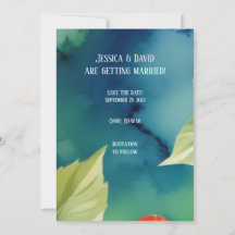 Aloha Hibiscus Tropical Watercolor Floral Wedding