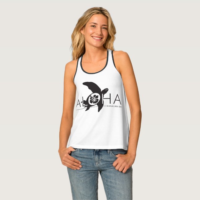 Aloha Hibiscus Turtle Hawaii Hanauma Bay! Tank Top (Front Full)