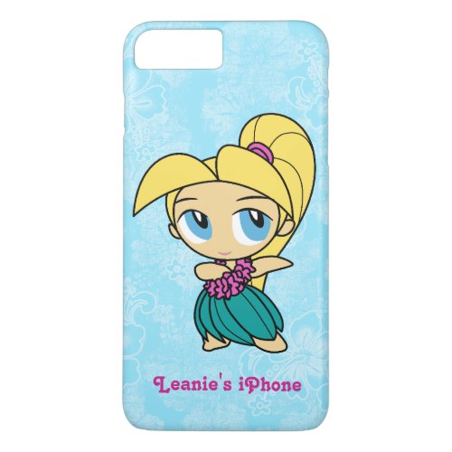 Aloha Honeys Blond Hula Girl Hawaiian Hibiscus iPhone 8 Plus7 Plus Case