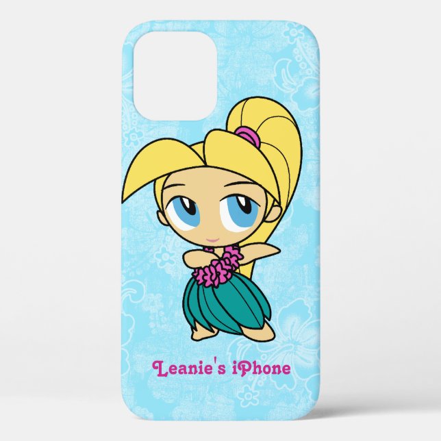 Aloha Honeys Blond Hula Girl Hawaiian Hibiscus  Case-Mate iPhone Case (Back)