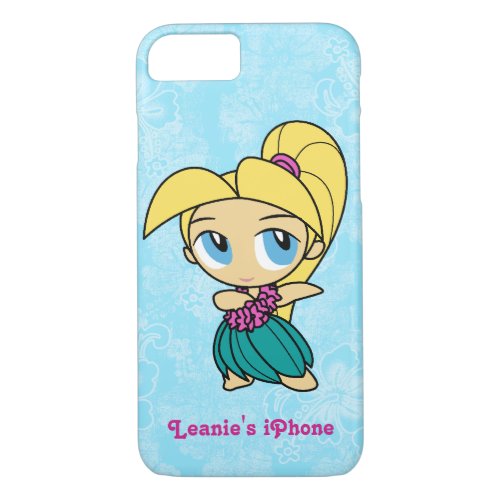 Aloha Honeys Blond Hula Girl Hawaiian Hibiscus iPhone 87 Case