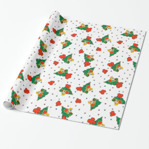 Aloha Honeys Christmas Blond Hula Girl Wrapping Paper