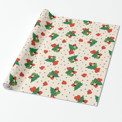 Aloha Honeys Christmas Hawaiian Hula Girl Wrapping Paper