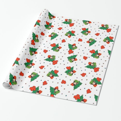 Aloha Honeys Christmas Hawaiian Hula Girl Wrapping Paper