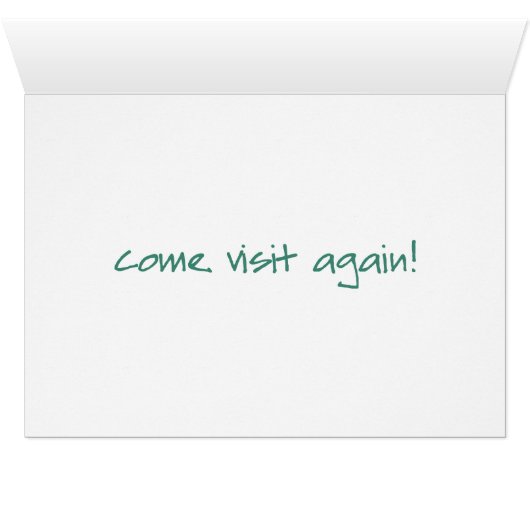 "Aloha Honeys" Come Visit Card (Inside Horizontal (Bottom))