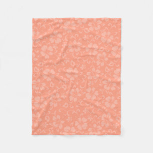 Aloha Honeys Coordinate Hawaiian Hibiscus Fleece Blanket