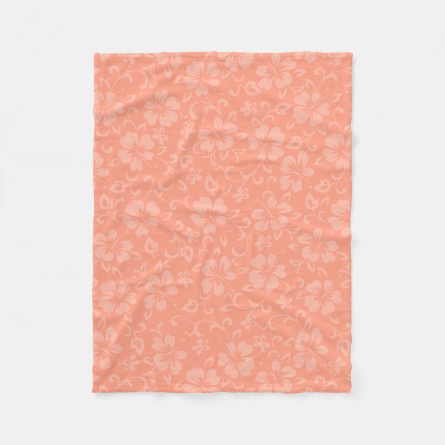 Aloha Honeys Coordinate Hawaiian Hibiscus Fleece Blanket (Front)