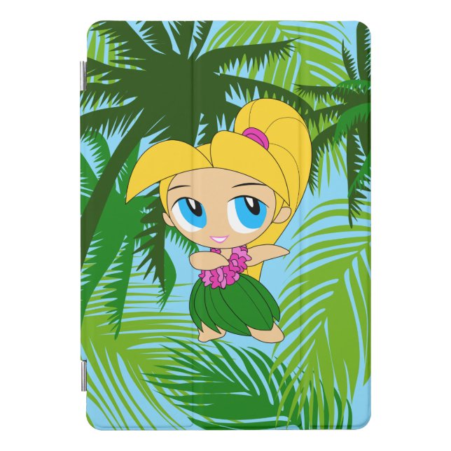Aloha Honeys Hawaiian Blond Hula Girl  iPad Pro Cover (Front)