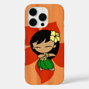 Aloha Honeys Hawaiian Hula Girl Faux Wood Amber iPhone 16 Pro Case